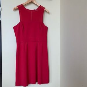 Red knee length dress from Banana Republic